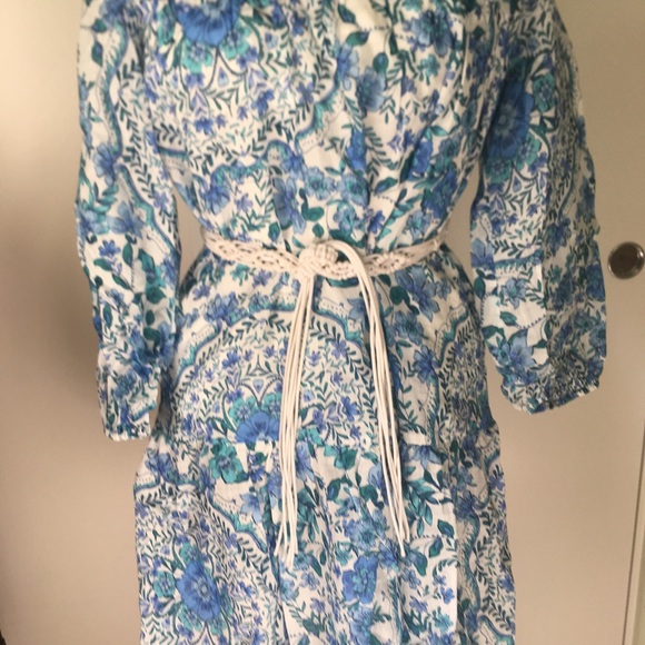 NWT JOHNNY WAS LEILANI FLORAL LINEN DRESS - Picture 11 of 13